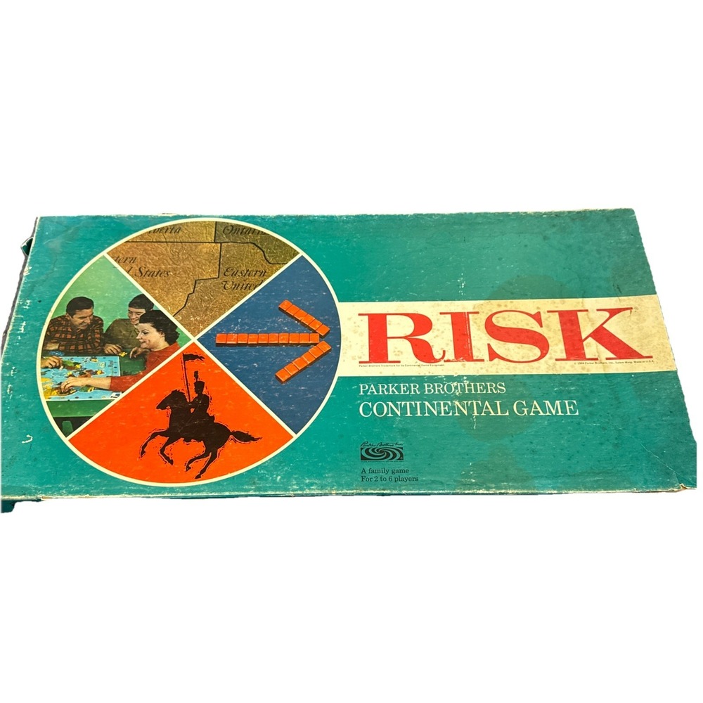 Vintage 1968 Risk Board Game Parker Brothers Complete Bakelite Dice Family Night